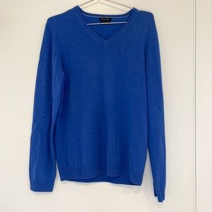 Cashmere Electric Blue Men Sweater